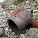 Японский храмовый колокол со следами от пуль нашли на берегу Сахалина, Фото: 7