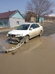 Грузовик врезался в "Короллу" и скрылся с места ДТП в Южно-Сахалинске, Фото: 2