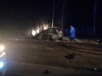Женщина погибла при лобовом столкновении Toyota Starlet и бурильной машины в Южно-Сахалинске, Фото: 8