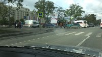 Три автомобиля столкнулись в центре Южно-Сахалинска, Фото: 2