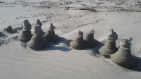 Загадочные песчаные сталагмиты выросли в заливе Мордвинова, Фото: 19