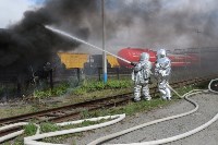 Горящий поезд с людьми потушили пожарные Южно-Сахалинска , Фото: 14