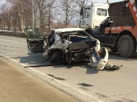КамАЗ и Toyota столкнулись в пригороде Южно-Сахалинска, Фото: 11