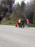 Мужчина сгорел и две женщины пострадали из-за пожара в машине на Ловецком перевале, Фото: 1