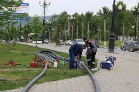 На улице Горького в Южно-Сахалинске готовятся менять столбы и тротуары, Фото: 14