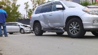 Toyota Corolla Fielder и Toyota Land Cruiser столкнулись в Южно-Сахалинске, Фото: 8
