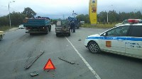 Внедорожник и грузовик столкнулись на дороге на Троицкое, Фото: 6