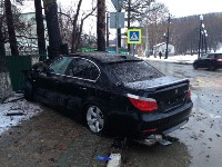 Водитель BMW врезался в дерево и скрылся с места ДТП в Южно-Сахалинске, Фото: 11