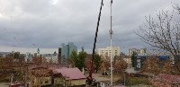 В районе городского парка в Южно-Сахалинске демонтируют 60-метровую антенну, Фото: 7