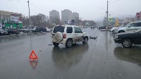 На улице Пуркаева в Южно-сахалинске столкнулись две иномарки, Фото: 1