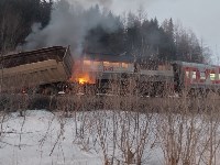 Пожар при столкновении машины с поездом, Фото: 6