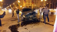 Кроссовер и автомобиль пиццерии столкнулись на площади Ленина в Южно-Сахалинске, Фото: 5