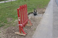 На улице Горького в Южно-Сахалинске готовятся менять столбы и тротуары, Фото: 4