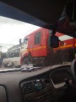 В Поронайске в рейсовый автобус врезался Lexus, Фото: 4