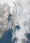 Заснеженные острова Сахалинской области показали из космоса, Фото: 4
