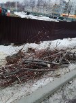 Рабочие в Южно-Сахалинске срубили у школы четыре ивы, Фото: 4