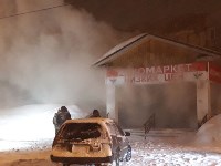 Алкомаркет сгорел в Долинске, Фото: 4