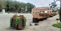 В Долинске благоустроили площадь Ленина , Фото: 1