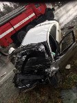 Машина вспыхнула при ДТП в пригороде Южно-Сахалинска, Фото: 3