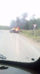 Toyota Chaser сгорела на повороте к селу Молодежному в Тымовском районе, Фото: 1