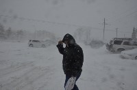 Первый в этом году снежный циклон пришел на юг Сахалина, Фото: 17