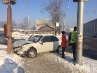Две иномарки столкнулись утром 8 февраля в Южно-Сахалинске, Фото: 6