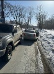 Очевидцев столкновения Toyota Corolla Axio и Toyota Land Cruiser ищут в Южно-Сахалинске, Фото: 2