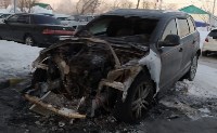Горящий автомобиль Audi потушили в Новоалександровске, Фото: 2