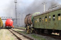 Горящий поезд с людьми потушили пожарные Южно-Сахалинска , Фото: 16
