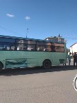 Suzuki Escudo врезался в пассажирский автобус в Поронайске, Фото: 3