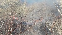 Пожар в Невельске уничтожил несколько старых построек, Фото: 5
