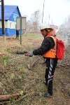 Защиту домов от лесных пожаров отрабатывали сахалинскеие спасатели , Фото: 11