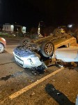В Южно-Сахалинске у Дома торговли перевернулся Mitsubishi RVR, Фото: 1