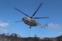 Сахалинские спасатели провели авиатренировку на склонах «Горного воздуха», Фото: 6