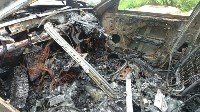 Иномарка сгорела в одном из дворов Южно-Сахалинска, Фото: 4