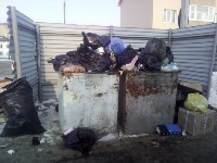 Дворы Анивы уже две недели завалены мусором, Фото: 3