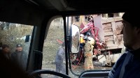 Лобовое столкновение двух грузовиков произошло на Холмском перевале, Фото: 8