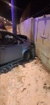 Honda врезалась в столб в Корсакове, Фото: 1