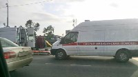 Девушка пострадала при столкновении грузовика и легковушки в Южно-Сахалинске, Фото: 3