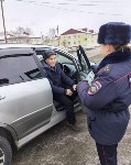 Женский патруль ГИБДД вышел на улицы посёлка Смирных в канун 23 февраля, Фото: 1