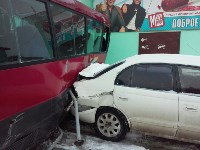 Контейнеровоз и пассажирский автобус столкнулись в Соловьевке, Фото: 8