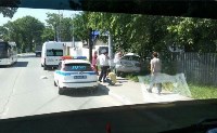 Автомобиль влетел в забор в Новоалександровске, Фото: 3