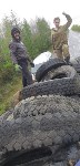 Активисты собрали 15 тонн автомобильных шин на автодороге Ноглики – Ныш, Фото: 4