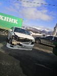УАЗ перевернулся при столкновении с Toyota Allex в Южно-Сахалинске, Фото: 3