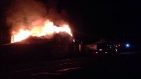 Бывшее здание пожарной части дотла сгорело в Яблочном, Фото: 2