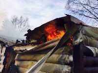 Частный дом и баня сгорели в Южно-Сахалинске, Фото: 2