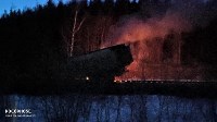 Пожар при столкновении машины с поездом, Фото: 9