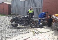 Мотоциклист пострадал при столкновении с Suzuki Escudo в Южно-Сахалинске, Фото: 2