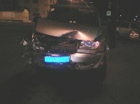 В Поронайске Nissan AD выехал на перекресток на красный свет и врезался в полицейский "Патриот", Фото: 6