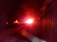 Частный дом дотла сгорел в Корсакове, Фото: 1